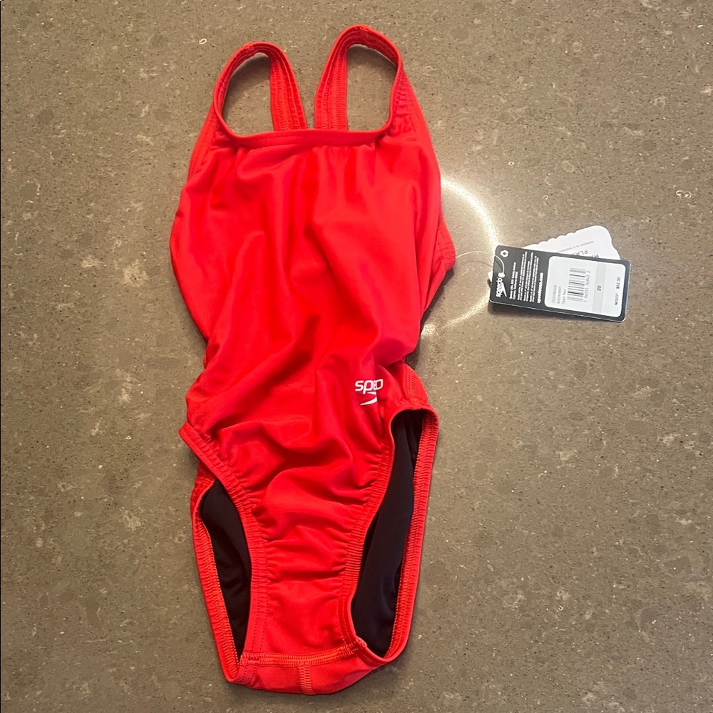 Speedo pro LT size 20 Kids Vibrant Red One Piece Swimsuit team red